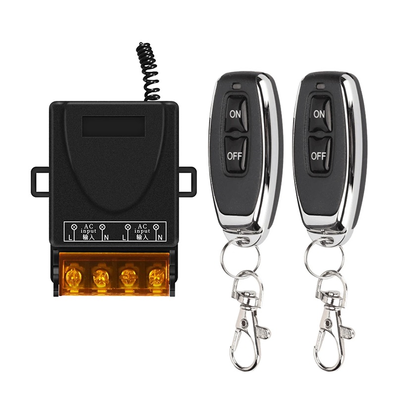 Controle Remoto Sem Fio 433MHz, Interruptor AC 110V 220V 10A, Relé 1CH, Receptor Controlador e 2 Transmissores RF