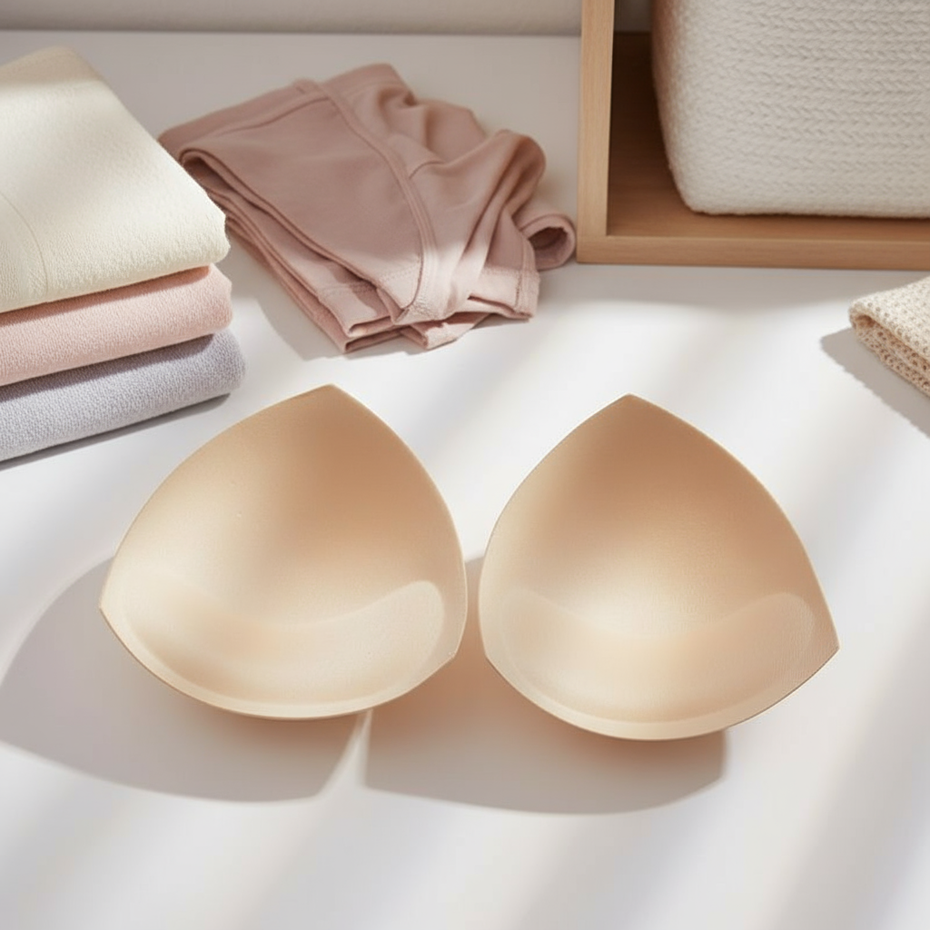 Almofadas de Esponja Triangular para Sutiã de Biquíni Feminina, Reforçadoras de Peito para Maiô, Enchimento de Espuma