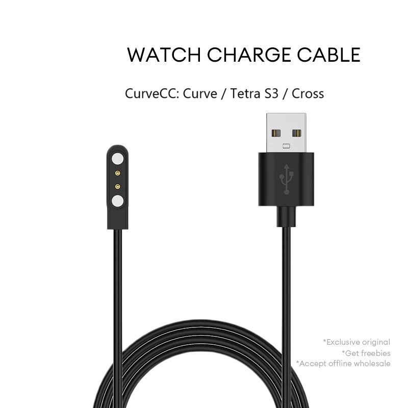 Cabo De Carregamento Magnético Carregador De Smartwatch Relógio Inteligente USB De 2 Pinos Para Curva/Tetra S3/Cross