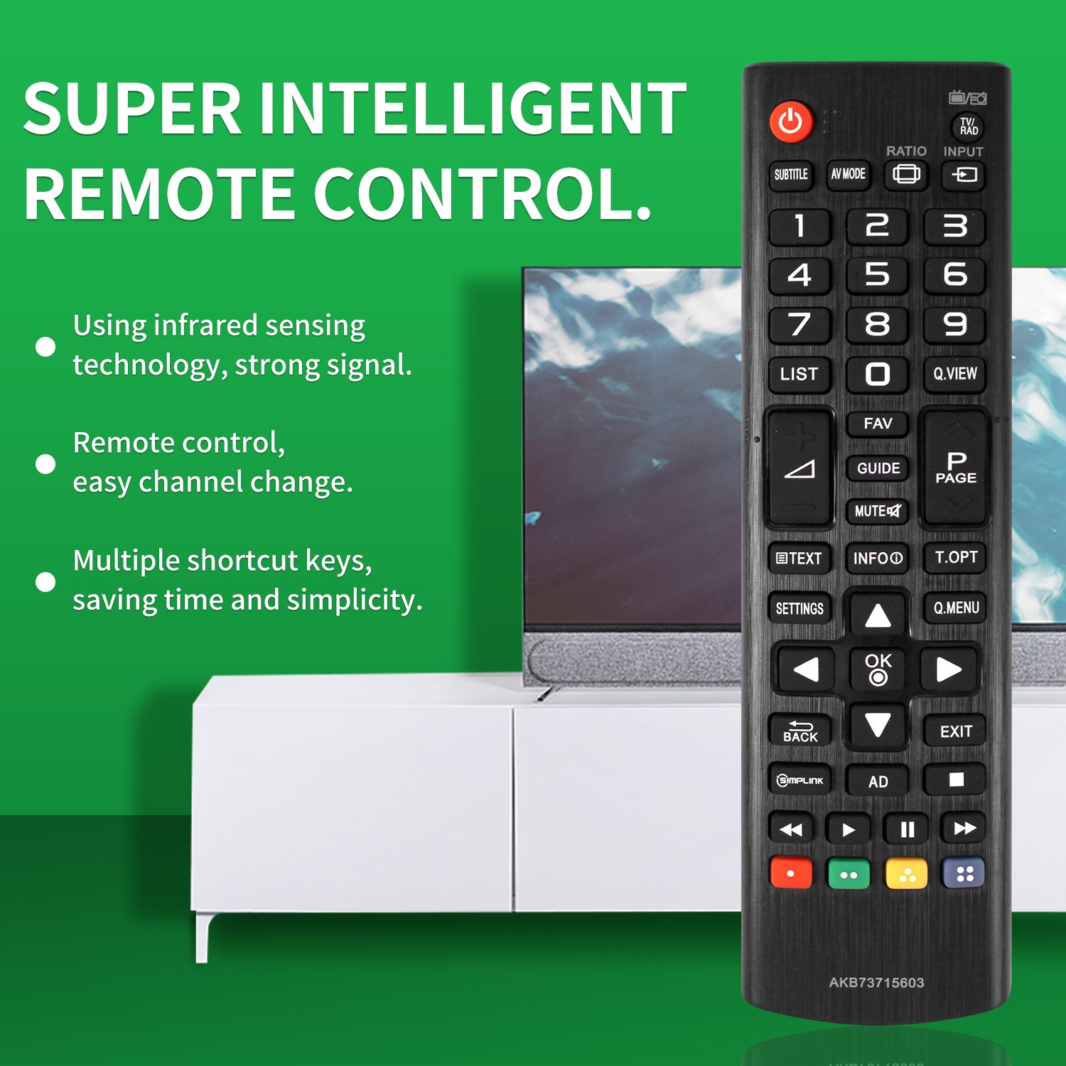 Controle Remoto Universal De Substituição Para TV Todos Os Modelos LG LCD LED 3D HDTV Smart TVs AKB75095307 Akb AKB74915