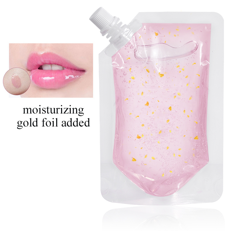 Kit De Fabricação De Brilho Labial Lakerain DIY, Gel Base Vegano Que Muda De Cor, Rosa Com Folha De Ouro, Hidratante · foto 2