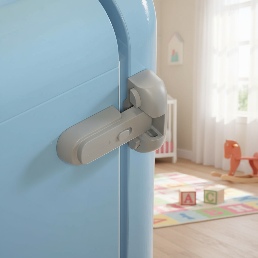  SAFELON 1 Pacote de Trava de Segurança para Geladeira Infantil para Geladeira à Prova de Bebê, Cintas e Travas de