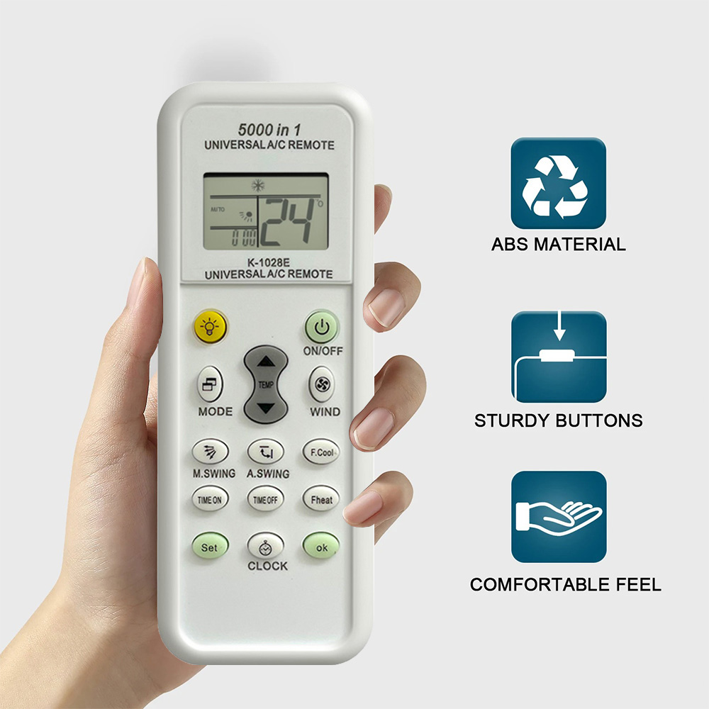 Controle Remoto Universal para Ar Condicionado 5000 em 1 para LG Gree Midea Toshiba Haier Daikin Hitachi Sharp