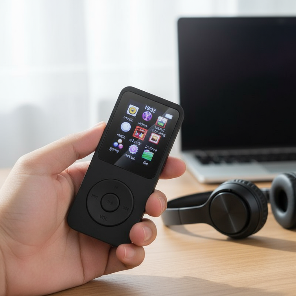 Novo Bluetooth 5.0 HIFI MP3 Player para Esportes, Alto-falantes Musicais, MP4, Rádio FM, Gravador de Voz, Leitor de