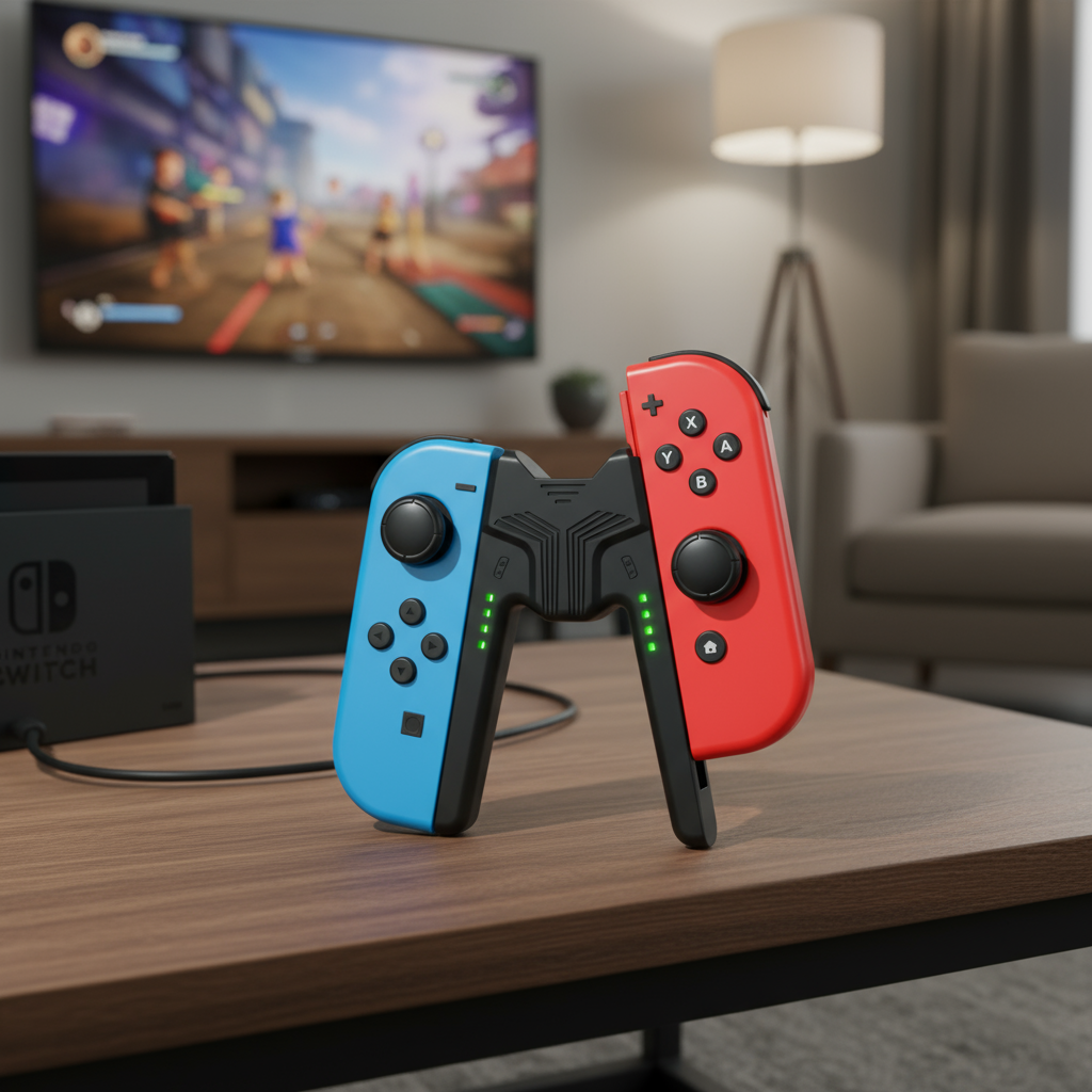Aolion Joycon Carregador de Estação Suporte para Nintendo Switch Controle Alça
