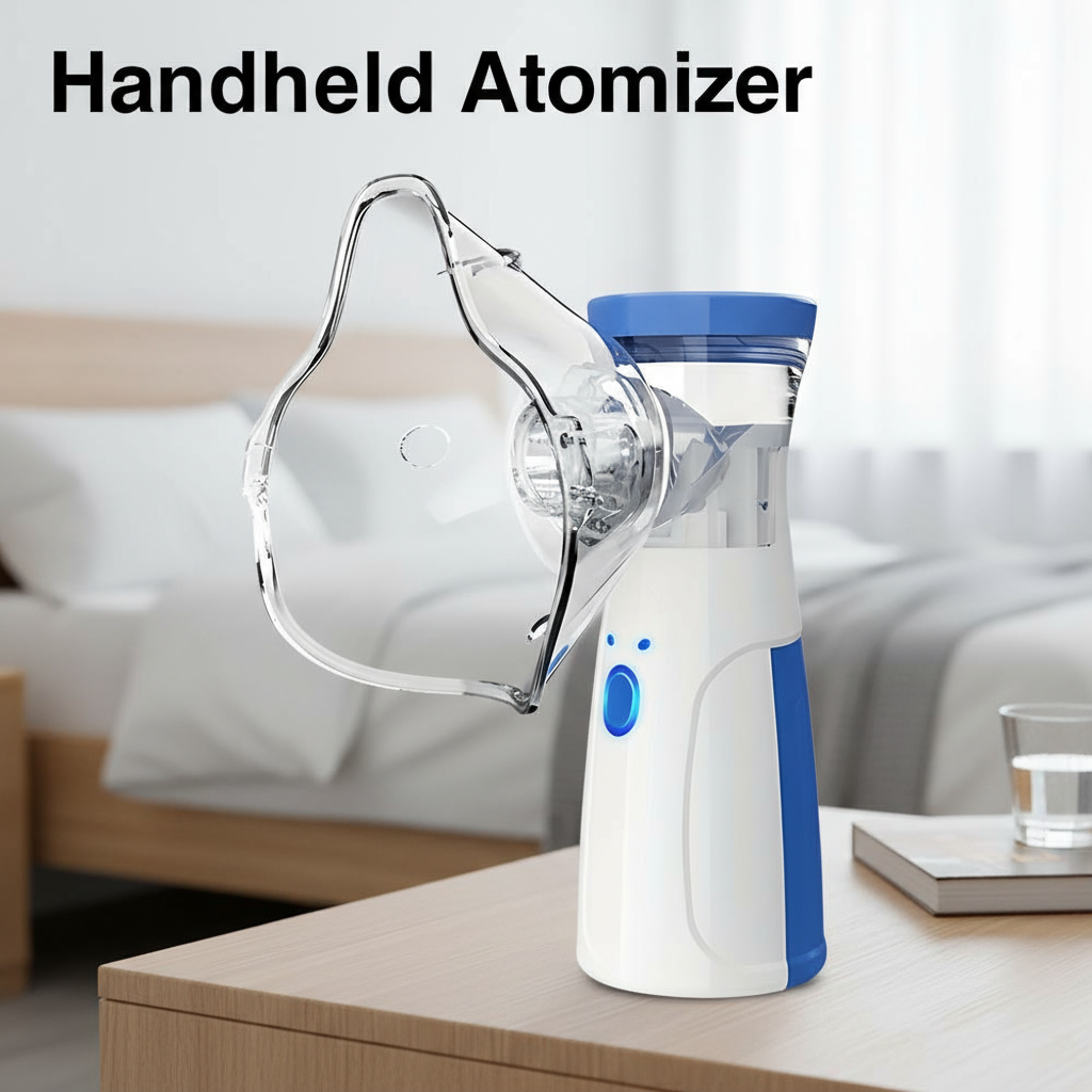 Nebulizador Portátil Ultrassônico para Cuidados Respiratórios – Denso Baixo, Dispositivo de Inalação Compacto para