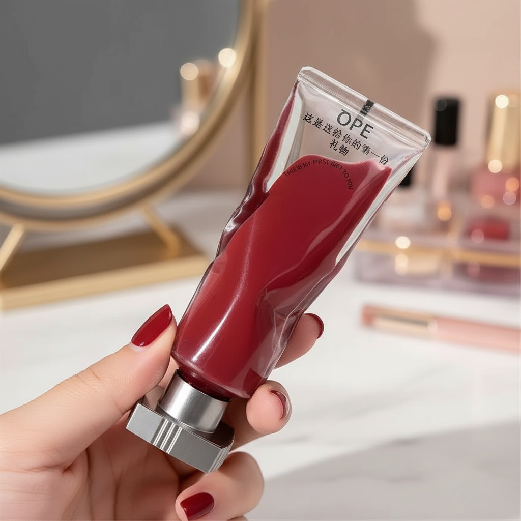Hidratante Espelho Impermeável Cubos de Gelo Brilho Labial Longa Duração Sedoso Não Pegajoso Brilho Labial
