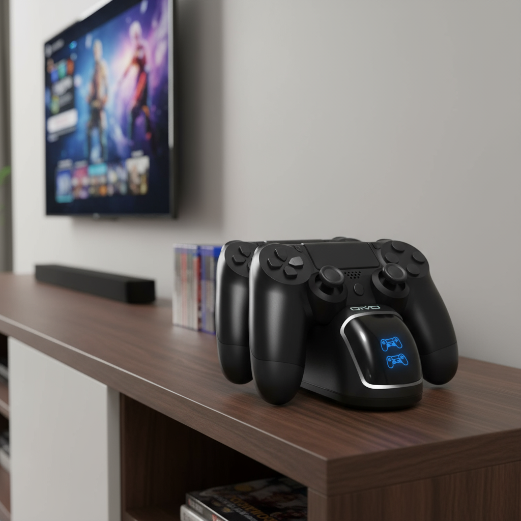 Dock de Carregamento com Controlador de Chip Atualizado para PS4 Pro, PS4 Slim e Acessórios PS4
