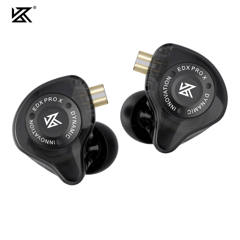Fone de ouvido dinâmico KZ EDX PRO X, fone intra-auricular com graves HI-FI, música esportiva, cancelamento de ruído,