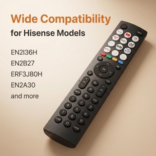 Controle Remoto de Substituição para Smart TV Android Hisense, Controle Universal Sem Fio com Atalhos para Streaming
