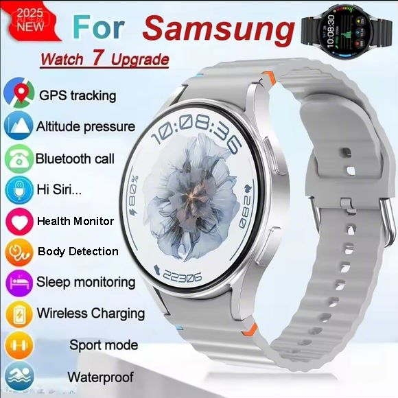 Para Samsung Smartwatch Relógio Inteligente Tela Amoled Chamada De Voz Freqüência Cardíaca Gps Rastreador Relógios Espor