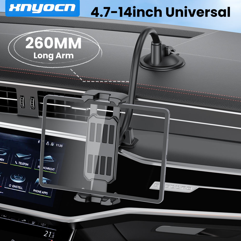 Ventosa Universal Suporte Para Tablet E Telefone Carro 260mm Braço Longo Flexível Anti-Vibração 360 ° Ajustável