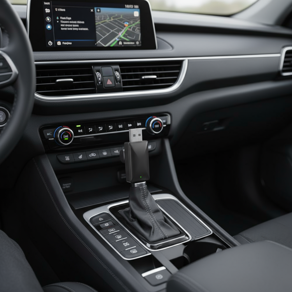 Adaptador Mini 2 em 1 Sem Fio para Carros 2025: Atualize CarPlay e Android Auto, Converta Conexões com Fio para Sem Fio