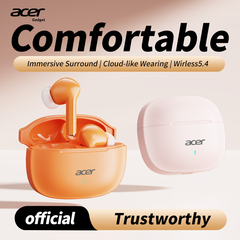 Acer OHR504 Fones de Ouvido Sem Fio Bluetooth | Fones de Ouvido Bluetooth Earpods Chamadas Claras Conexão Estável a 10m