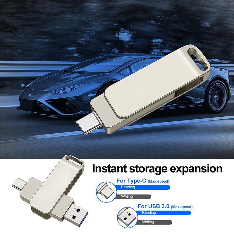 USB 3.0 flash drive de alta velocidade, pen drive USB Tipo-C de uso duplo para celulares e computadores, capacidade · foto 2