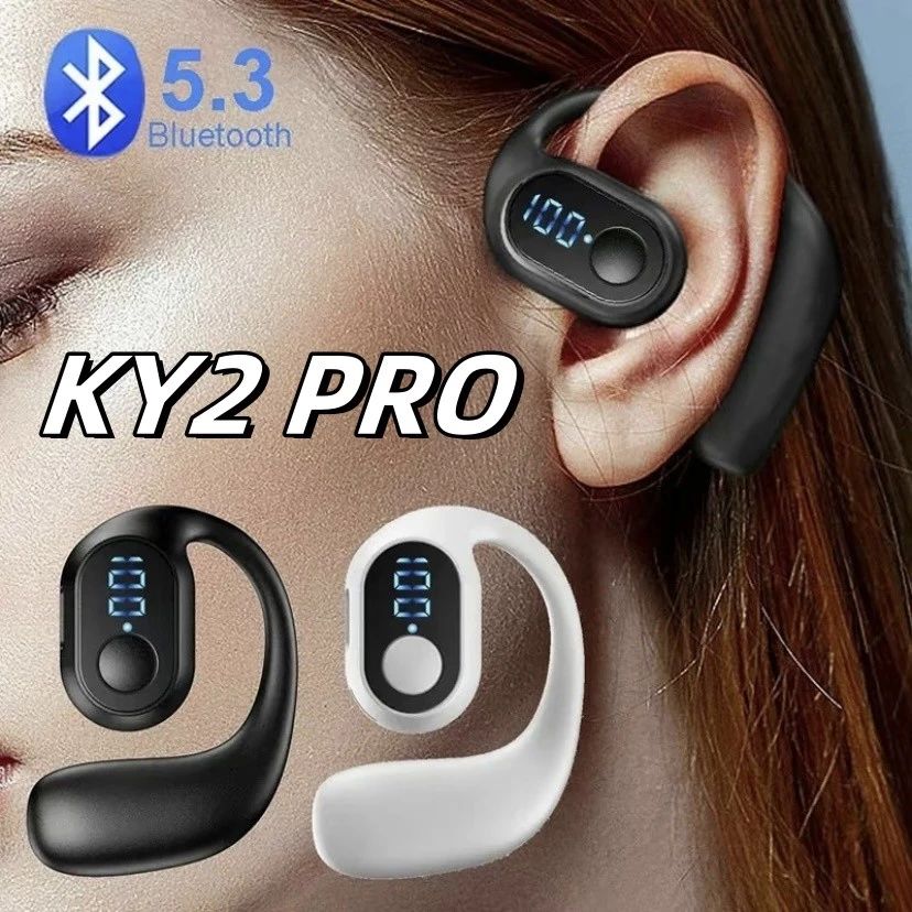 Fones de Ouvido Sem Fio Bluetooth 5.3 Ky2 Pro com Plugue para Um Ouvido, Bateria de Longa Duração, Ideais para negócios