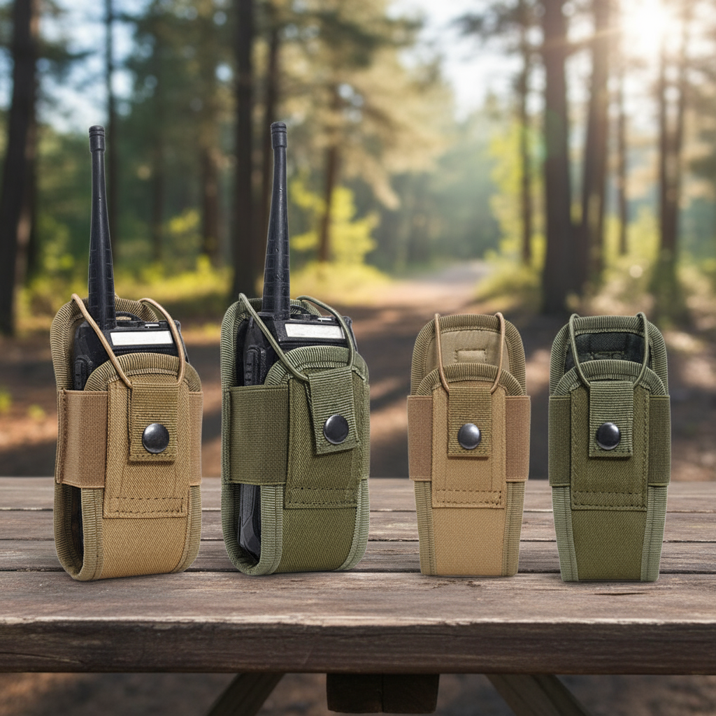 1 Peça Bolsa Tática Molle de Rádio Cinto Pacote Suporte Bolso Portátil Coldre para Walkie Talkie de Exterior