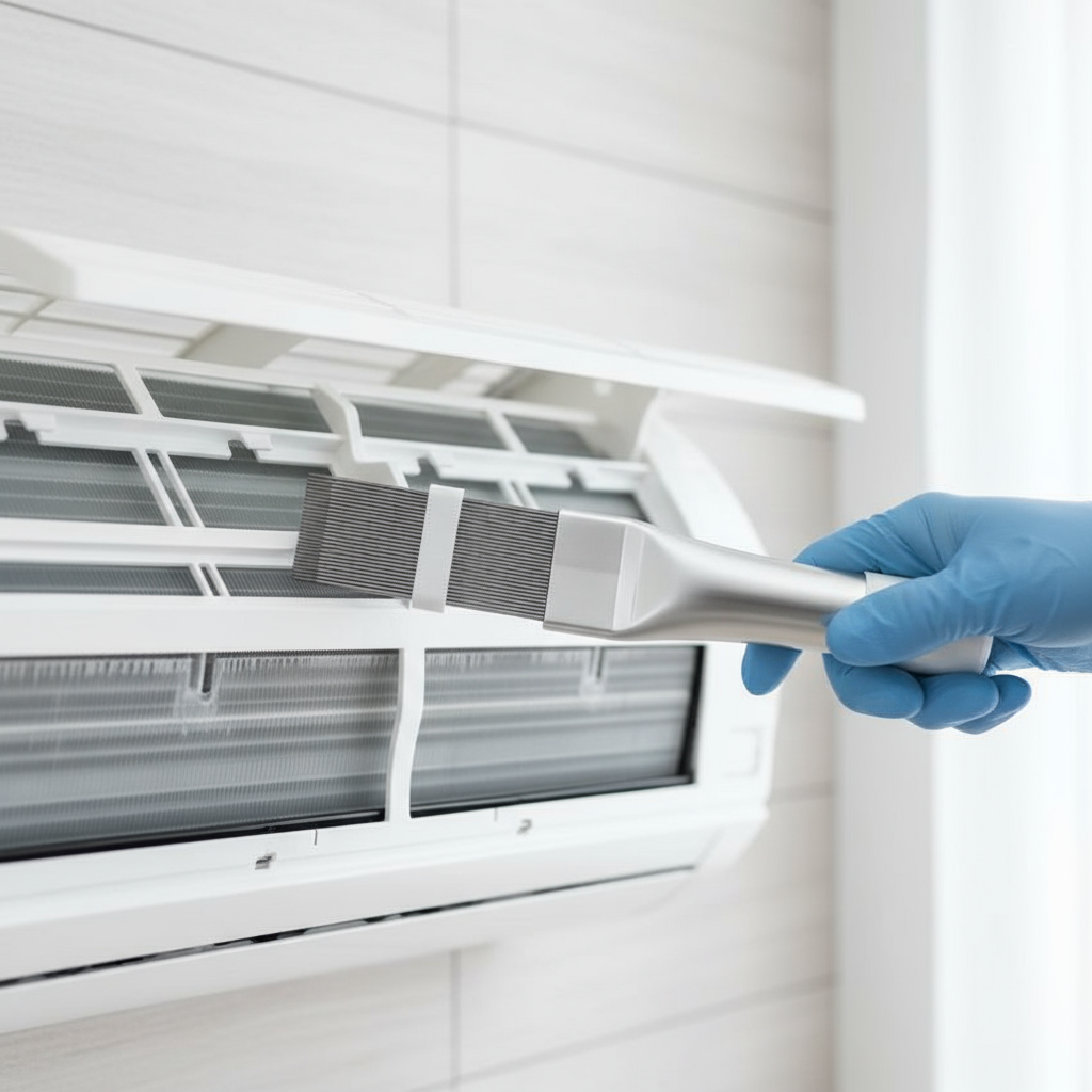 Pente de Alisamento de Aço Inoxidável, Escova de Radiador - Ferramenta de Limpeza de Pó de Ar Condicionado