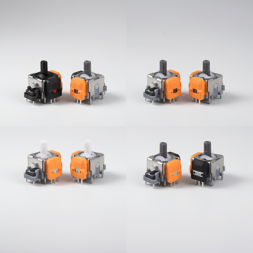 2PCS Substituição de Joystick 3D Hall Effect Acessórios para Controladores PS4/PS5/Switch Pro/Xbox