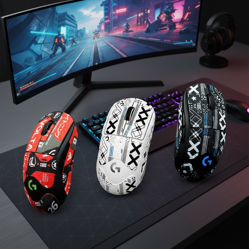 Película de Aderência para Mouse Logitech GPW Gen 2, Antiderrapante e à Prova de Suor, Película Protetora para G PRO