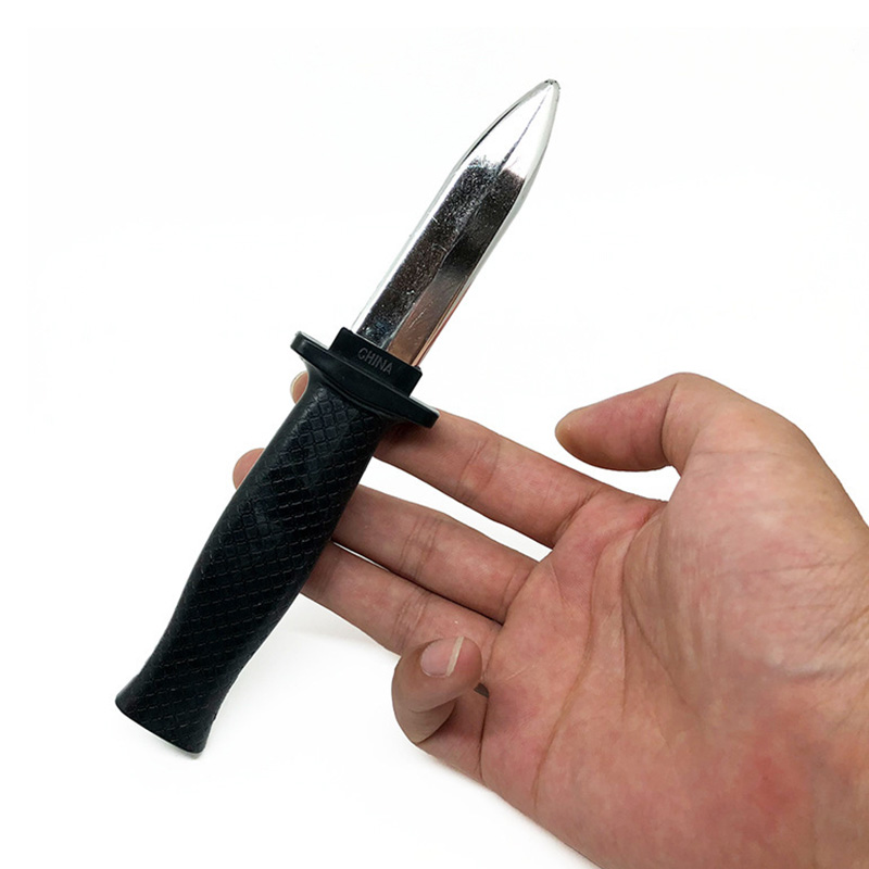 Brinquedo de presente para menino, faca de mola retrátil de plástico para pegadinha e performance, faca falsa para