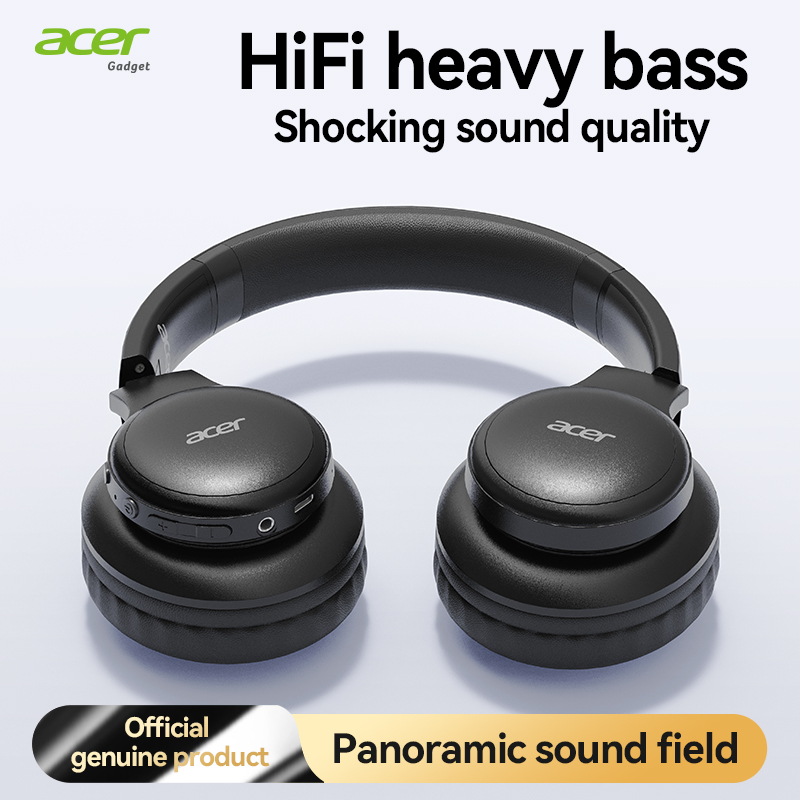 Fone de Ouvido Acer OHR559 Sem Fio Bluetooth Over-Ear com Áudio Hi-Fi e Conector Tipo-C
