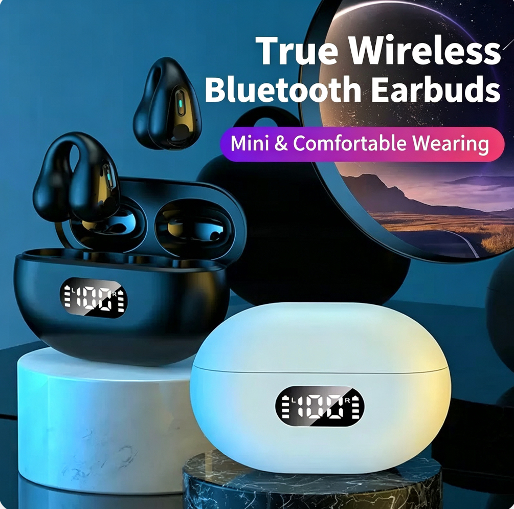 Fones de ouvido abertos indolores Bluetooth fones de ouvido esportivos clip-on sem fio fones de ouvido IPX5 fones de