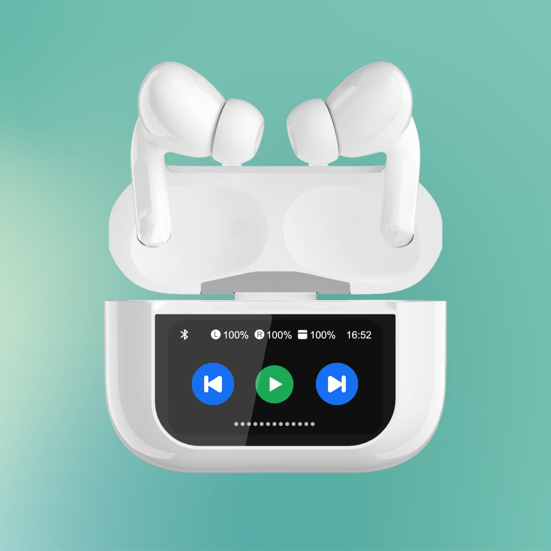 Fone De Ouvido Sem Fio Bluetooth Smart Display Fones HIFI Sound Headset EQ Modo Transparente Design Compacto Áudio Espac