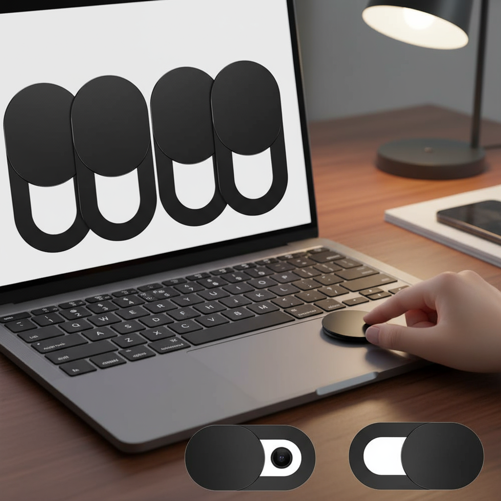 Ultra Fino Bloqueador de Webcam de 0.03 Polegadas para iPhone Pro PC Laptop, Tampa Deslizante de Privacidade para Lente