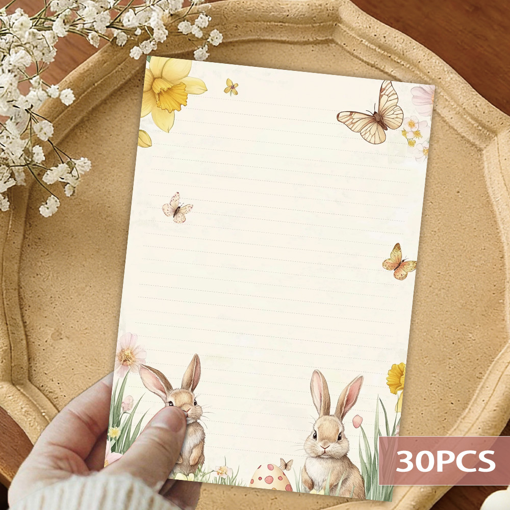 30 folhas de papel B5 para escrever da Bit Rabbit, de papelaria sem adesivo, para diário de orações, papelaria de