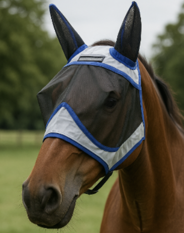 Máscara facial de cavalo, máscara de cabeça de cavalo respirável, máscara para os olhos de cavalo, proteção contra