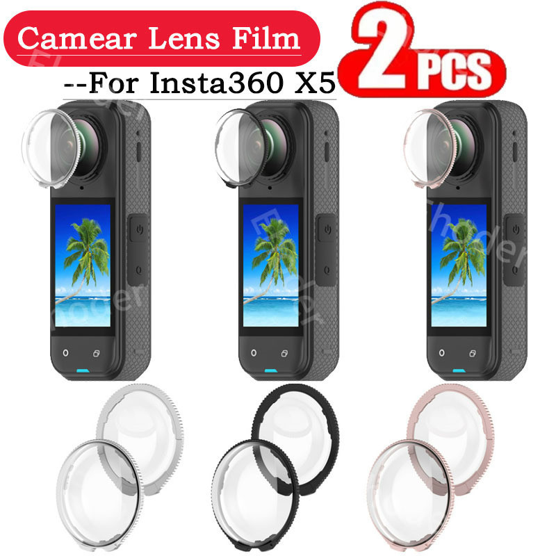 Protetor De Lente De PC Para Insta360 X5 X4 X3 Acessório De Câmera Antiarranhões Pacote Com 2