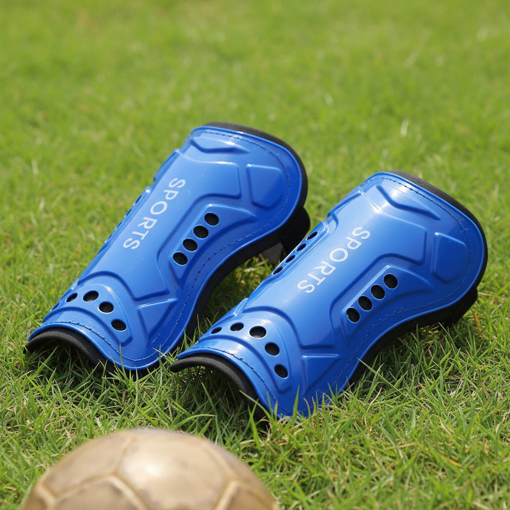 Protetores de Canela para Crianças e Adultos em Esportes, Proteção Respirável, Plástico de Segurança.