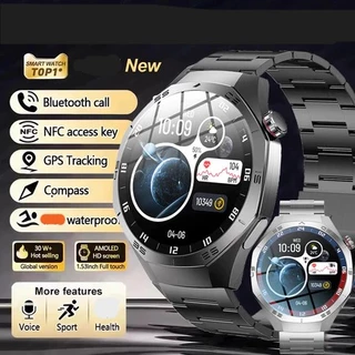 Novo Smartwatch GT5 Pro GPS NFC Tela HD AMOLED Monitor de Saúde Esportivo Rastreador Fitness Present