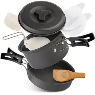 Kit de Cozinha Mini de Alumínio Ultraleve ao Ar Livre YangChen 1,8L Panela Antiaderente Design Empilhável Armazenamento