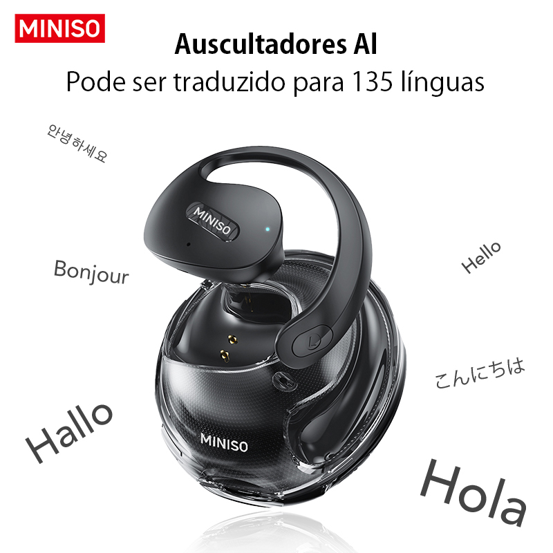 MINISO X15 Pro Fones De Ouvido TWS Sem Fio AI Em Tempo Real Tradução 135 Idiomas Esportivos HiFi Som Estéreo Chamadas HD — imagem 2 de 2