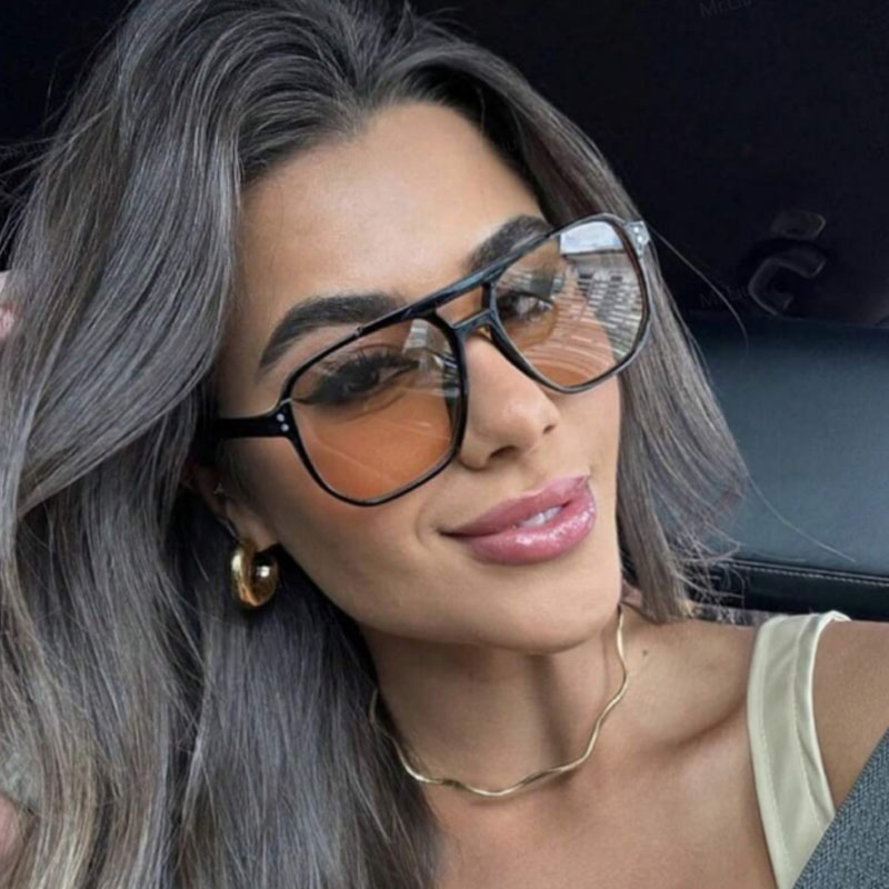 3 Peças de Óculos de Sol Retrô Piloto com Armação Grande, Proteção Uv, Lentes Oceânicas, Estilo Minimalista Unissex