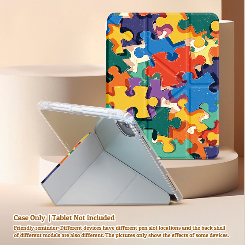 Capa Protetora Y-Fold com parte traseira rígida para iPad Pro 12.9 5a/6a Geração e iPad 10.9 10a/11a e outros,