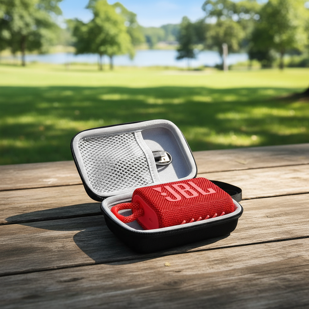 Bolsa organizadora EVA à prova de choque para viagens de alto-falante JBL GO3 GO 3.