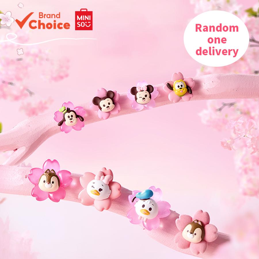 MINISO Disney "sakura Season" Série - Charmoso & Colecionável Mini Figura Surpresa de Mickey & Amigos 8.3cm × 5.3cm