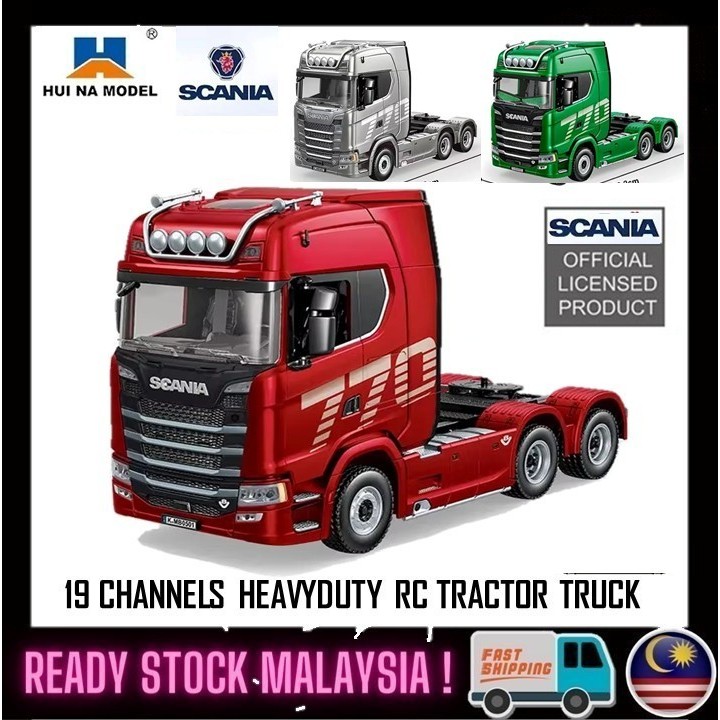 HUINA 1501 SCANIA 770S RC Caminhão Trator 19CH Controle Remoto Engenharia Reboque Veículo De Transporte Pesado Com Luzes