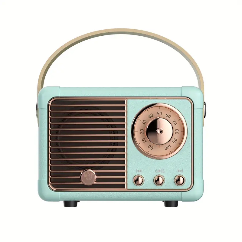 Retro Rádio Bluetooth Alto-Falante Sem Fio Portátil Caixa De Som Graves Pesados USB