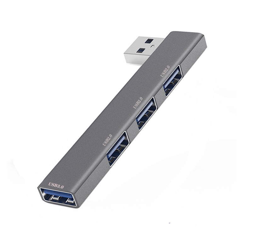 Quad Dock Bend USB 3.0 4 Portas Combinações Hub USB Tipo C Adaptador OTG Expansor 60W para Notebook