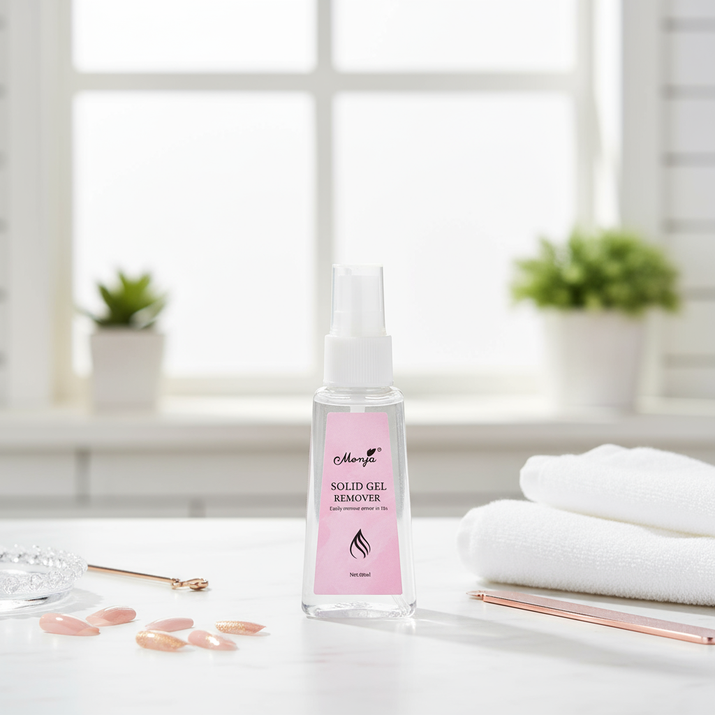 Monja 60/100ml Removedor de Cola de Unha Sólida Transparente para Unhas Postiças