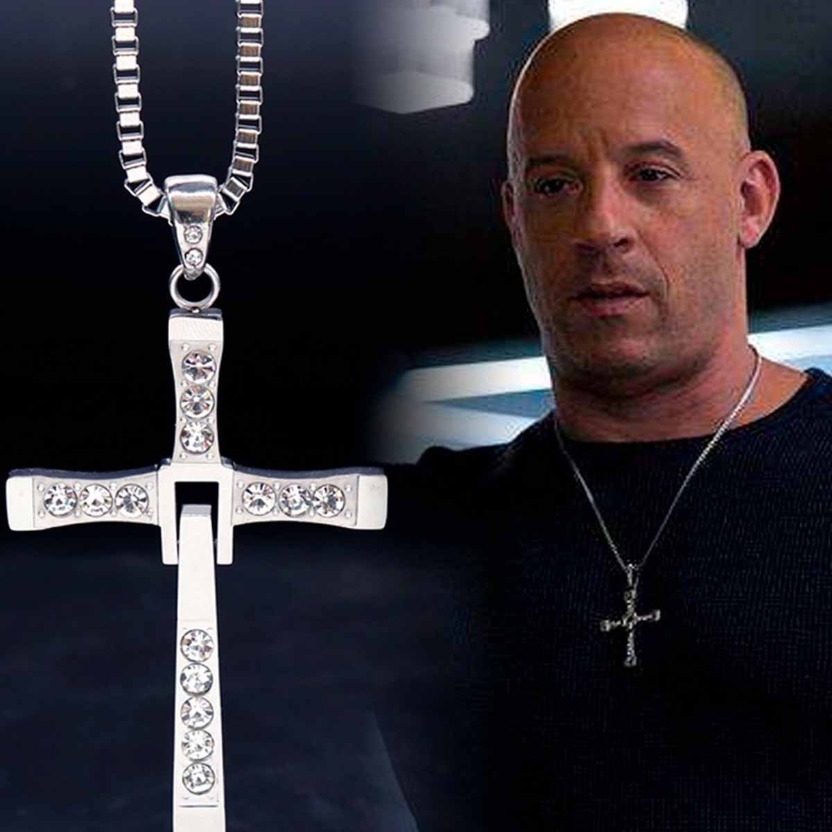 Velozes E Furiosos Dominic Toretto Cruz Corrente Colar Coleção De Filmes Presente