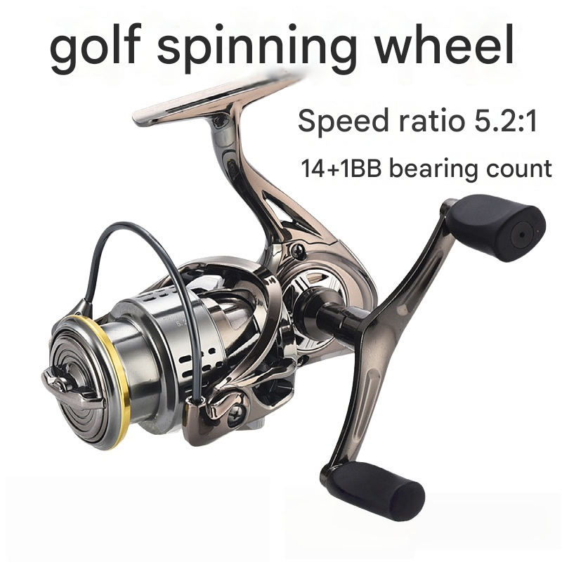 Carretilha de pesca com corpo e carretel de metal, roda giratória rasa com copo inclinado para pesca de robalo, carretel