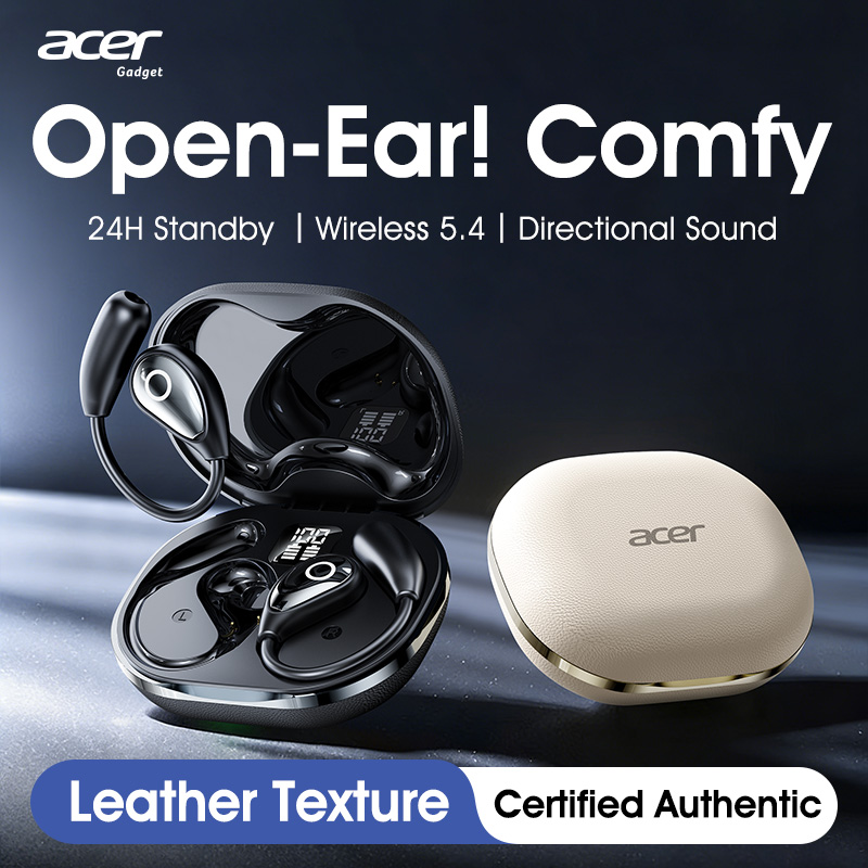 Peça de fone de ouvido para fone de ouvido Acer OHR514, fones de ouvido Bluetooth HiFi, design aberto OWS, alto-falante