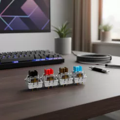110pcs Interruptores De Teclado Mecânico Tátil Linear Silencioso Personalizado Lubrificação Manual De 3 Pinos