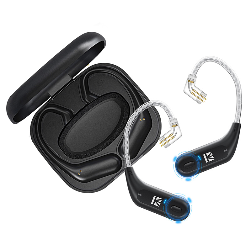 Fones de ouvido KBEAR BT15 Pro, fones de ouvido Bluetooth 5.4 sem fio, fones com gancho de orelha, adaptador de fone de