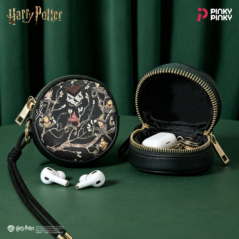 Estojo de fones de ouvido Harry Potter preto, mini bolsa-carteira para moedas, portátil para o dia a dia, passeios e · foto 2
